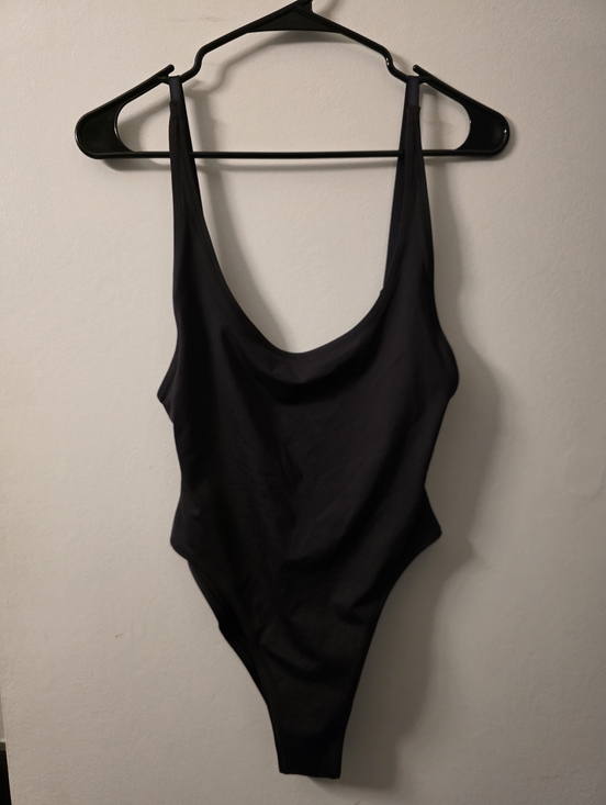 SKIMS Other - SKIMS Swim Scoop Neck Black One-Piece Bodysuit SMALL